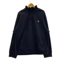 スウェット Carhartt WIP Half Zip American Script Sweat L ブラック L ブラック