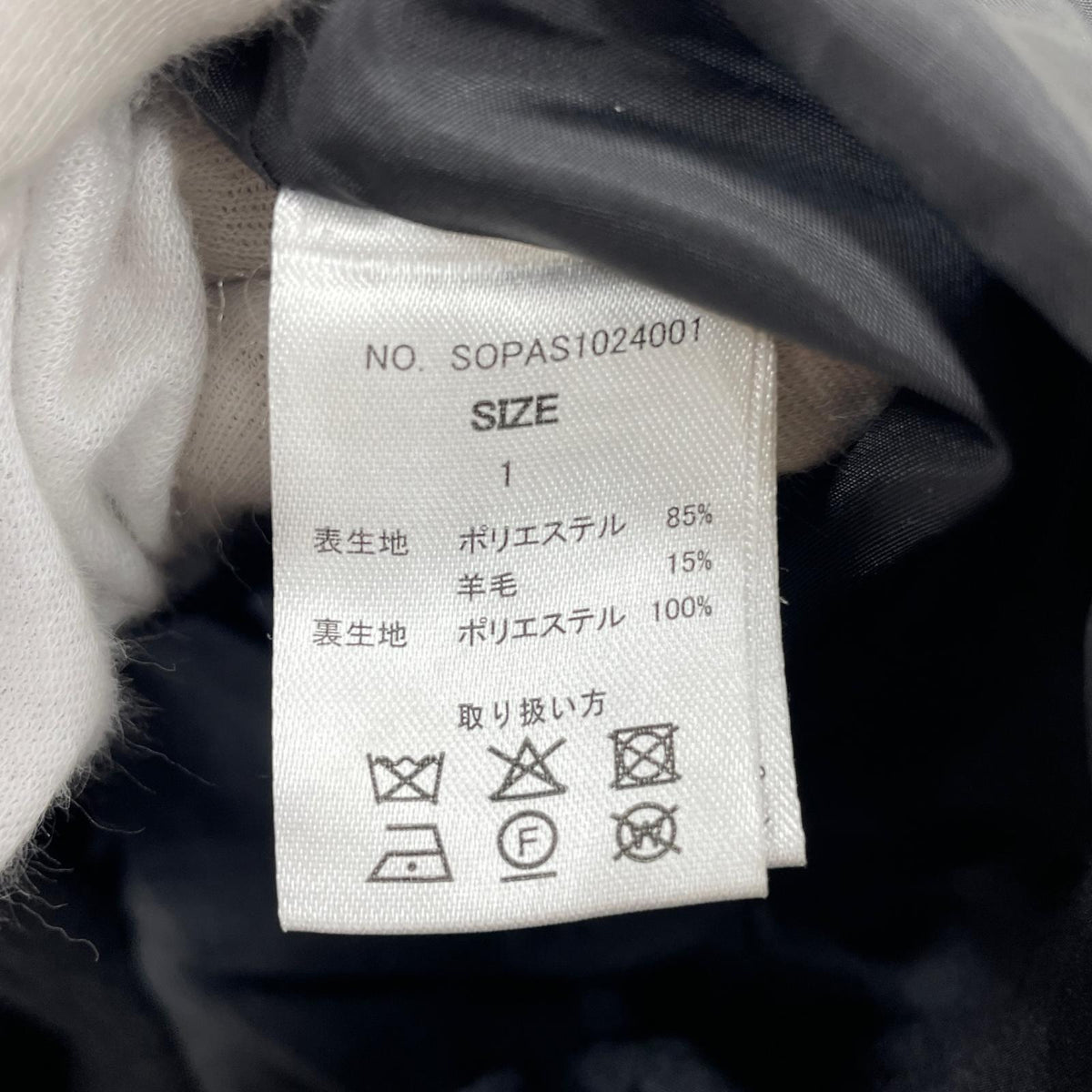ジャケット SOERTE ロングコート 1 BLK 1 ブラック