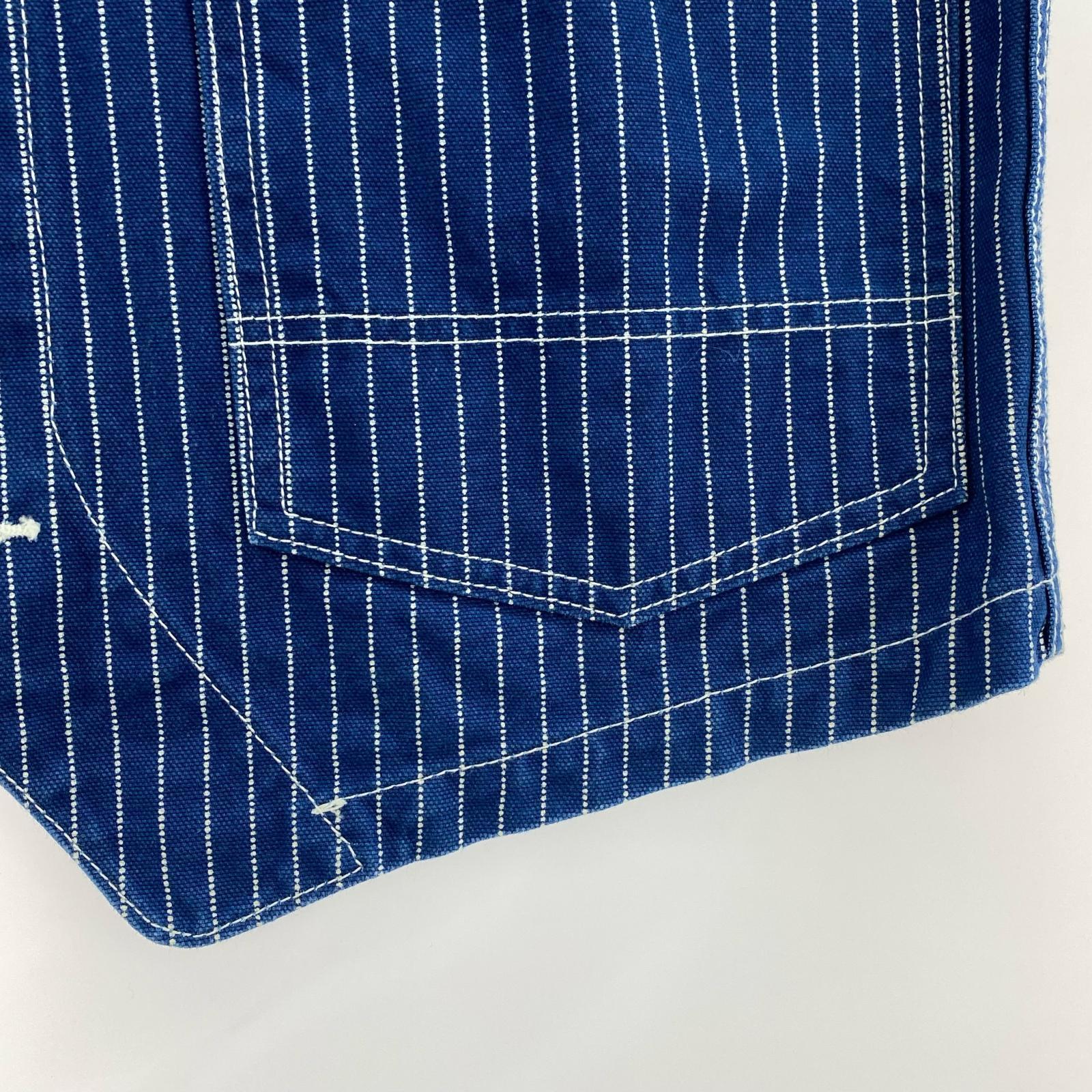 ジャケット 児島ジーンズ ウォバッシュベスト L ブルー