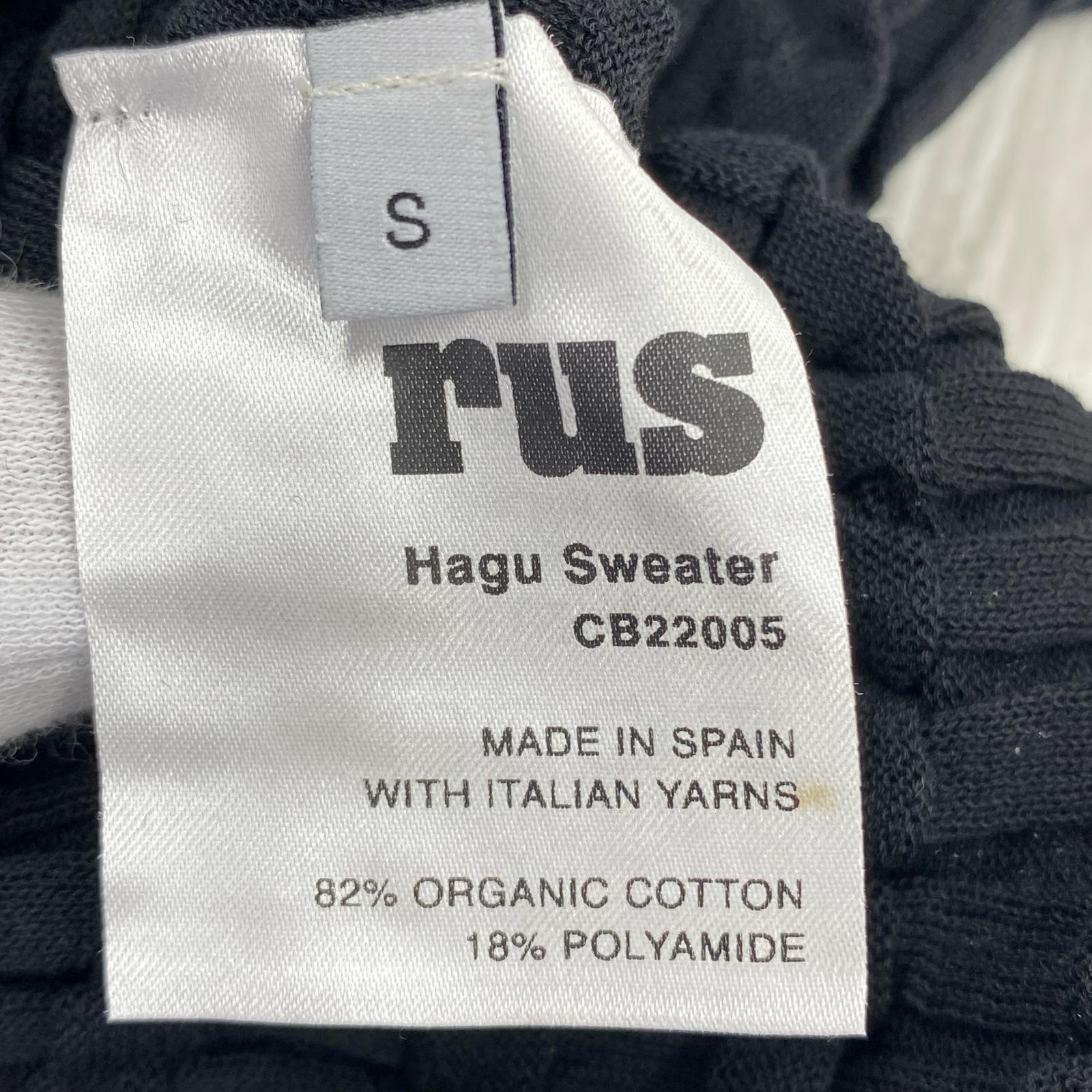 長袖Tシャツ rus Hagu sweater blk S ブラック