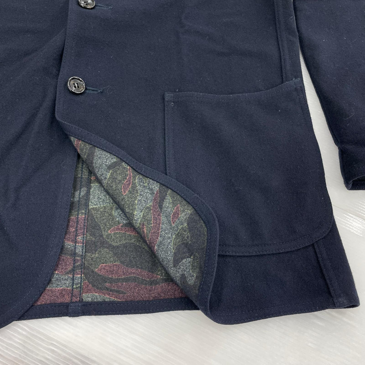 テーラードジャケット 03AW HOMME PLUS ウールテーラードジャケット S ネイビー S ネイビー