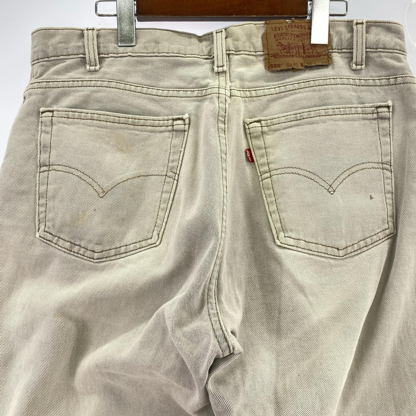 デニムパンツ 00s 550 USA製 灰 (実寸36) 36 グレー