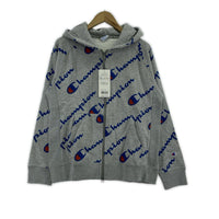 パーカー Champion ジップアップパーカー M グレー