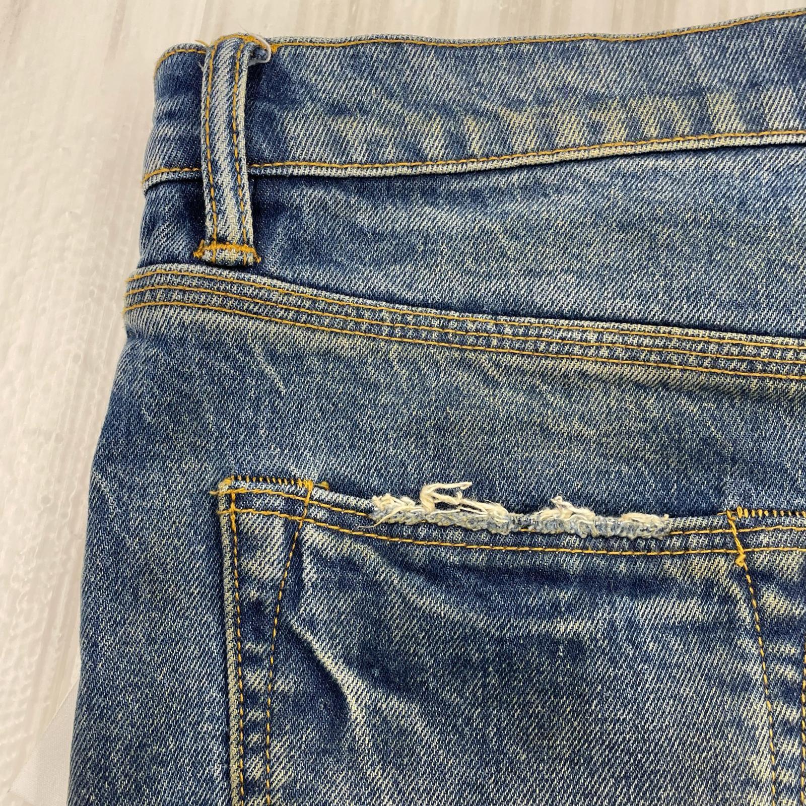 デニムパンツ LOW RISE SKINNY JEAN P001 28 ブルー