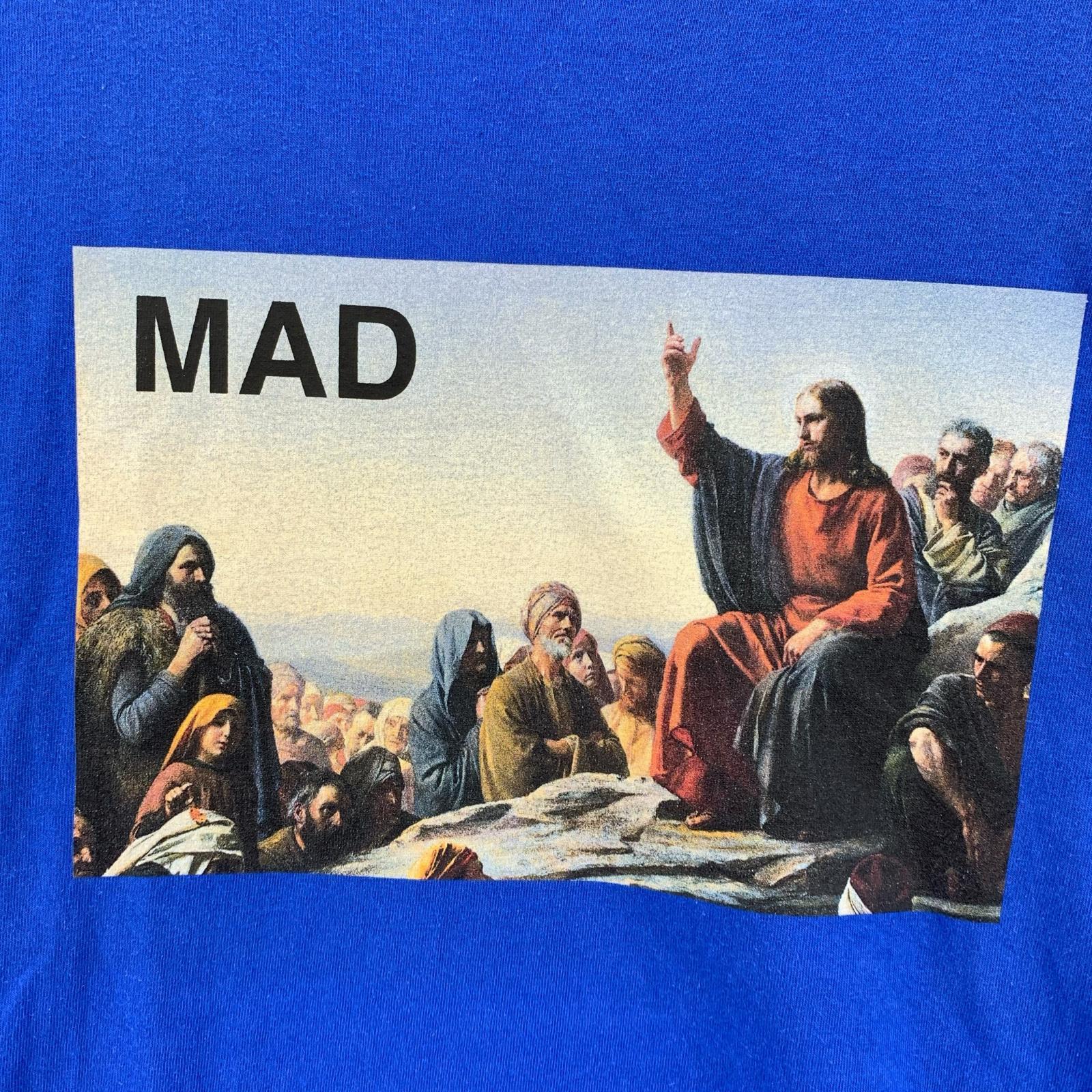 半袖Tシャツ MAD JESUS BLU XL ブルー