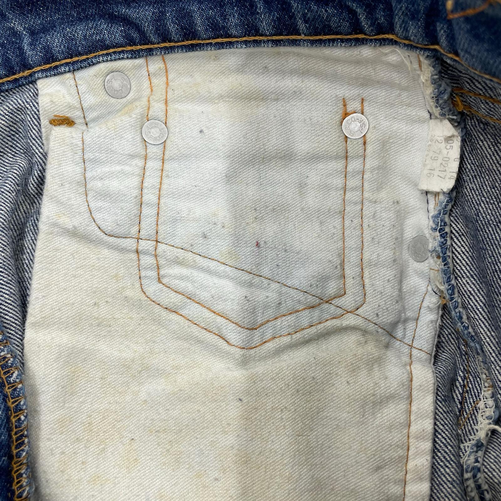デニムパンツ 79年製 66後期 42TALON W30 L36 ブルー