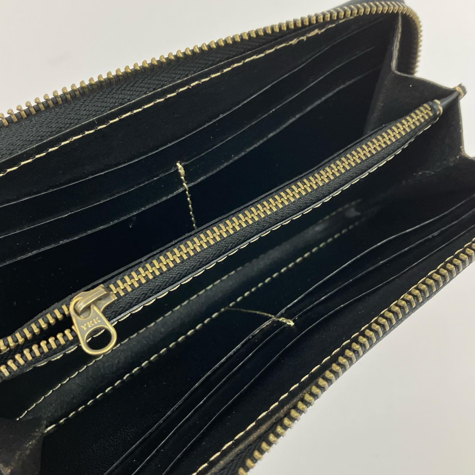 長財布 レザーウォレット 黒 ブラック