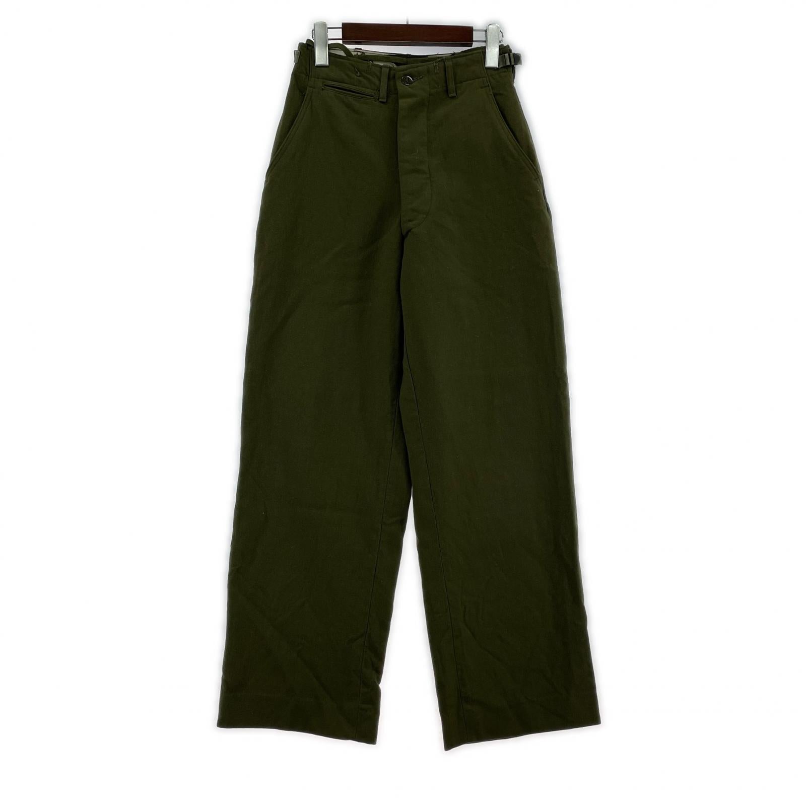 パンツ 50s/TROUSERS FIELD WOOL/W26 グリーン
