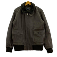 レザージャケット HORN WORK ボア レザーシングルジャケット 茶 (L) L ブラウン