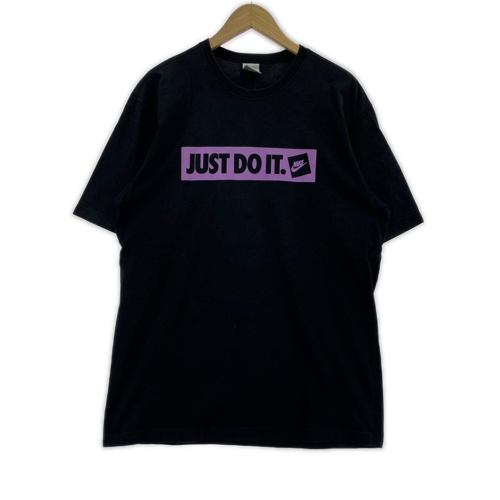 半袖Tシャツ 00s 銀タグ JUST DO IT ロゴTee BLK ブラック