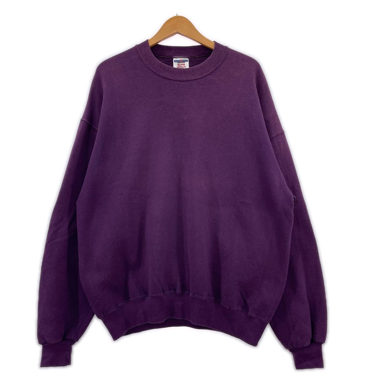 スウェット 90s/USA製/BLANKスウェット/BUR (XL) パープル