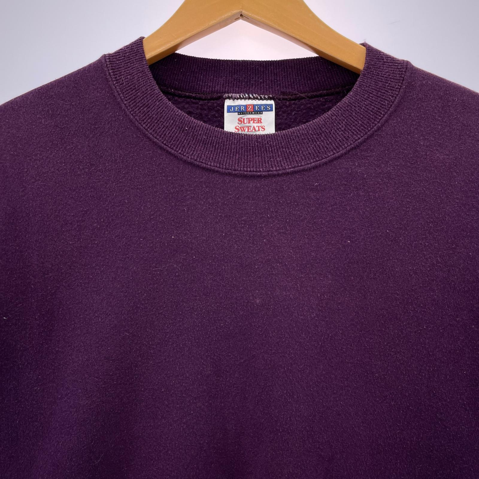 スウェット 90s/USA製/BLANKスウェット/BUR (XL) パープル