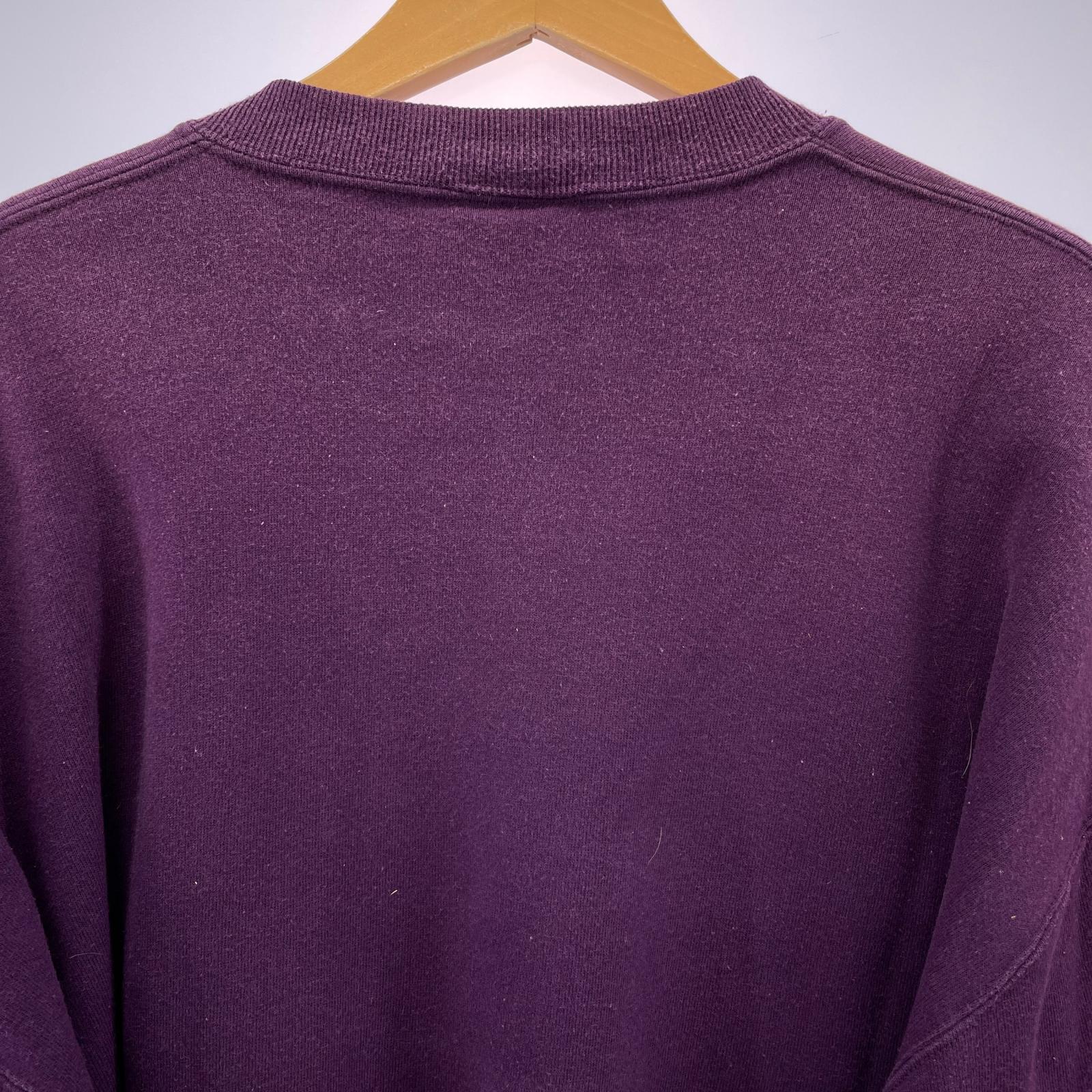 スウェット 90s/USA製/BLANKスウェット/BUR (XL) パープル