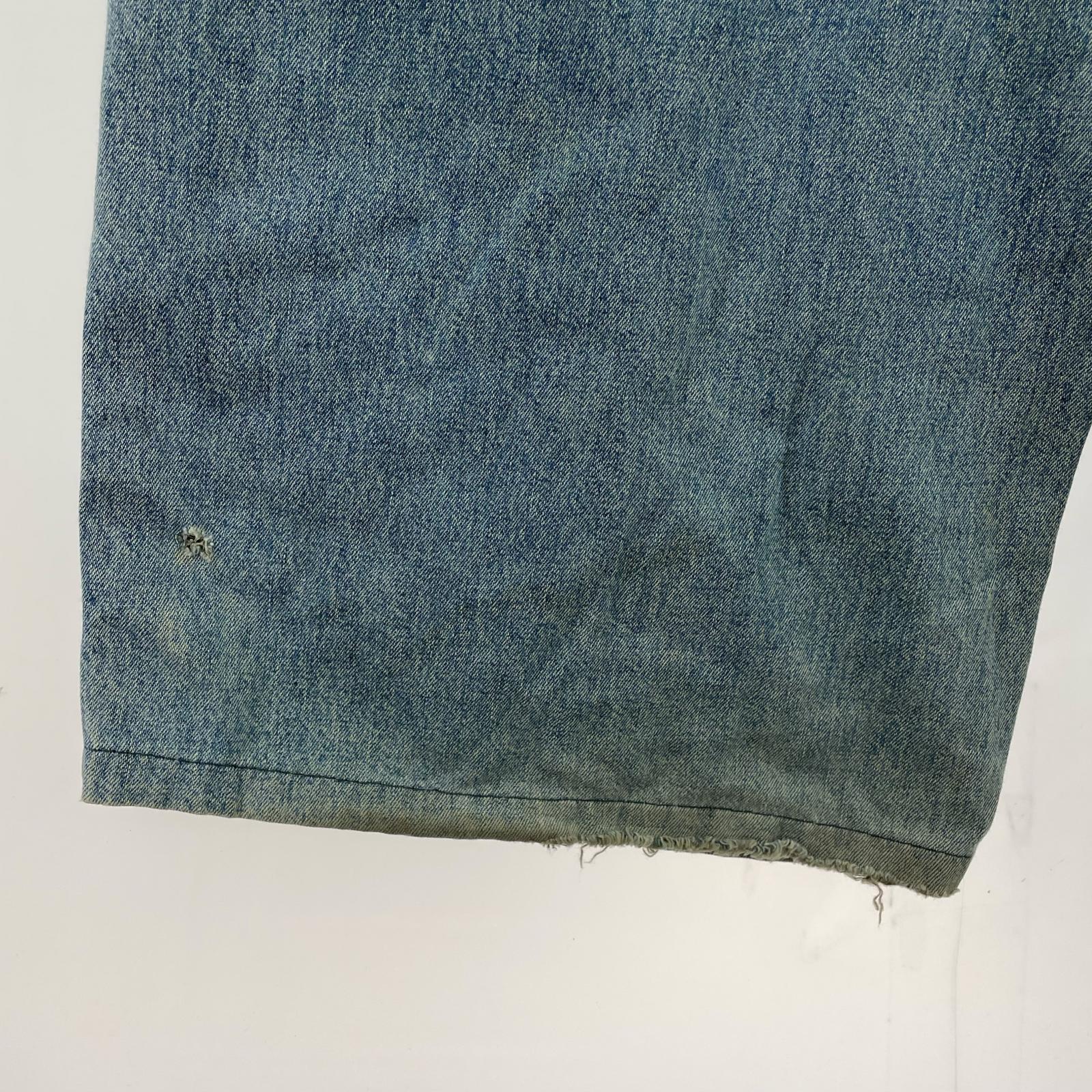 デニムパンツ RRL 90S 初期3つ星 デニムカーゴパンツ ブルー
