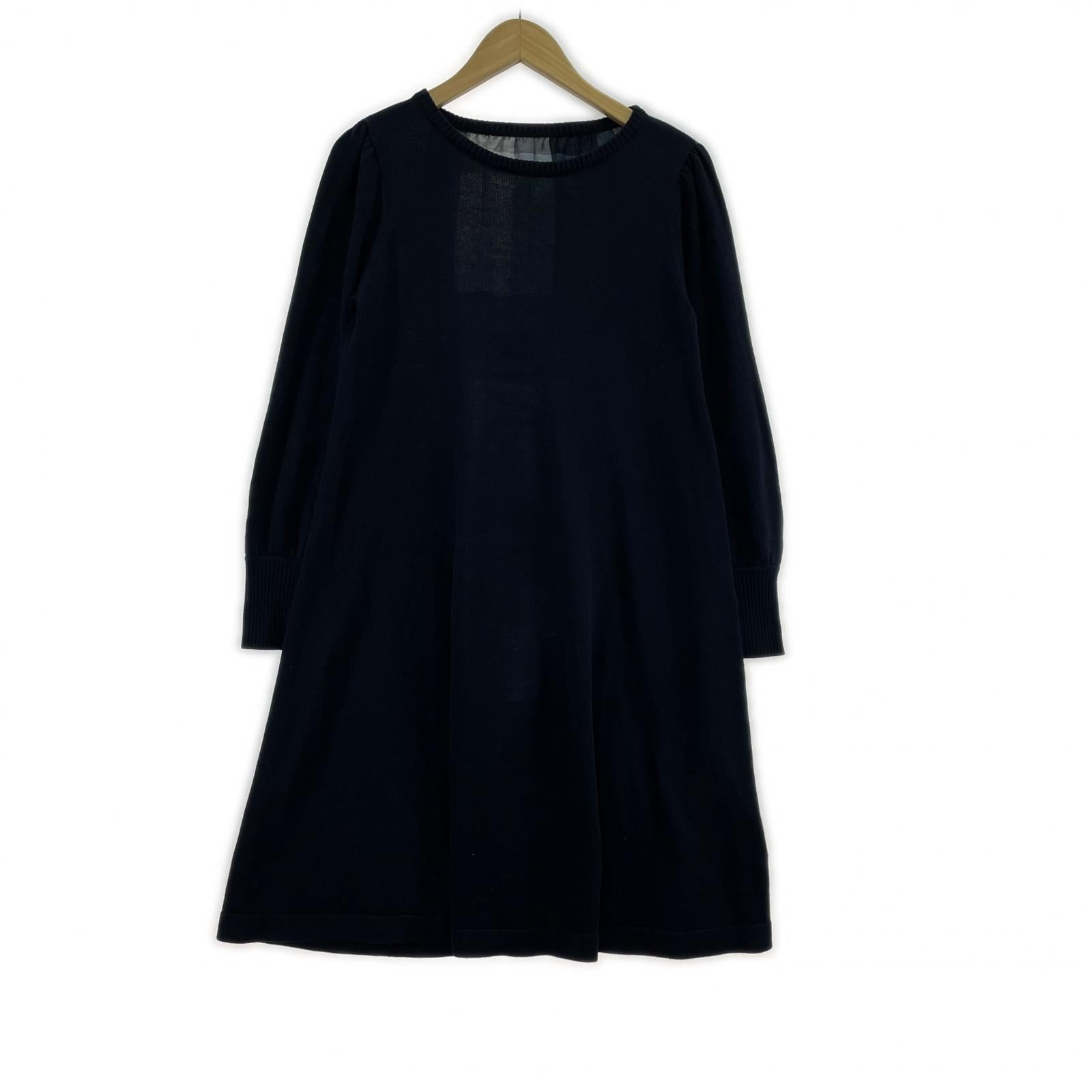 ワンピース 長袖ワンピース/コットン/38/ネイビー 38 ネイビー
