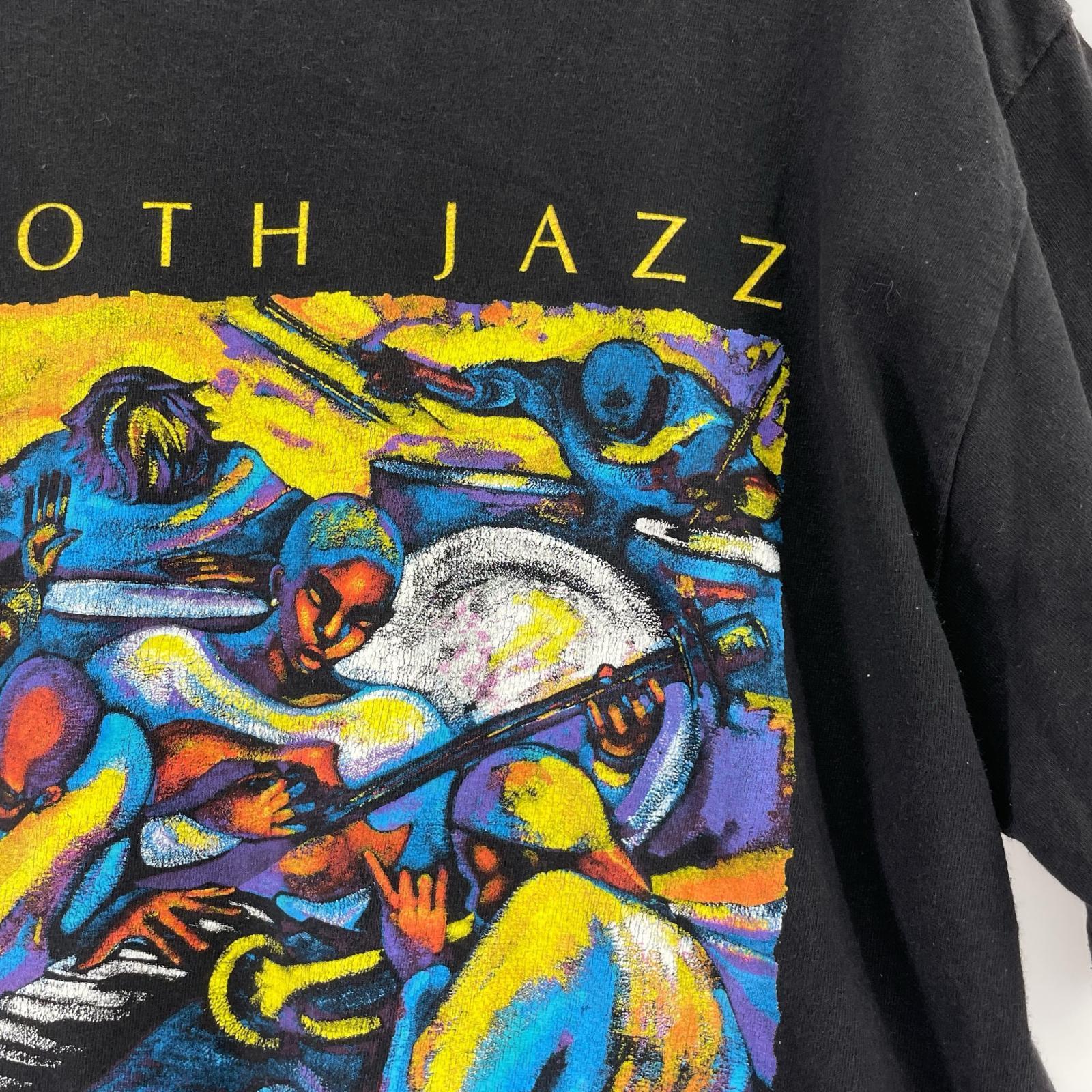 半袖Tシャツ 90s SMOOTH JAZZ プリントTee L ブラック L ブラック