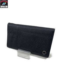 マン ラージウォレット 二つ折り財布 レザー 黒 2412667Y