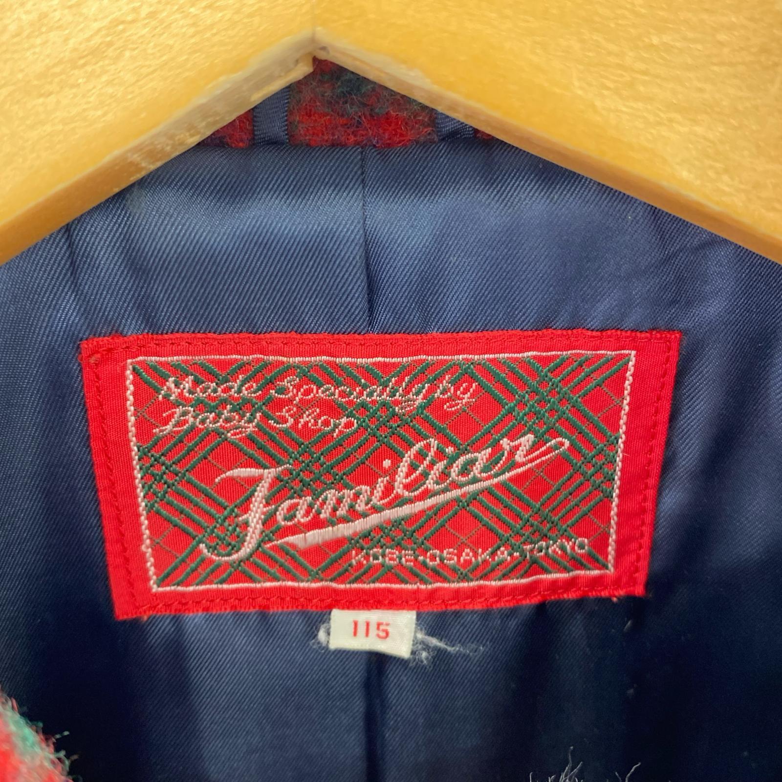 その他トップス ファミリア 赤チェックコート ※汚れ フリー