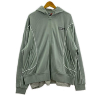 パーカー メッシュジップアップパーカー グレー L グレー