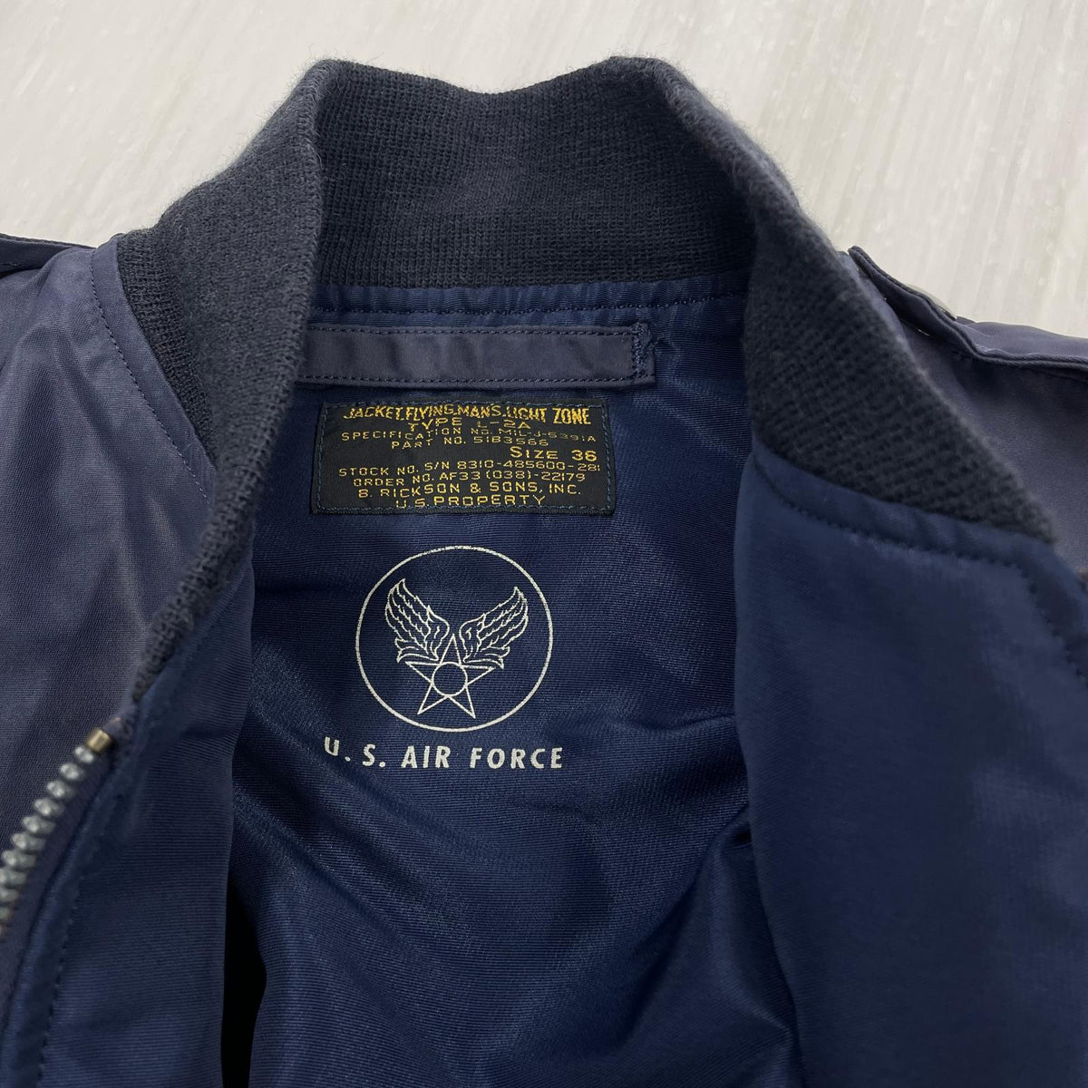 ジャケット MA-1 初期 復刻 36 ネイビー