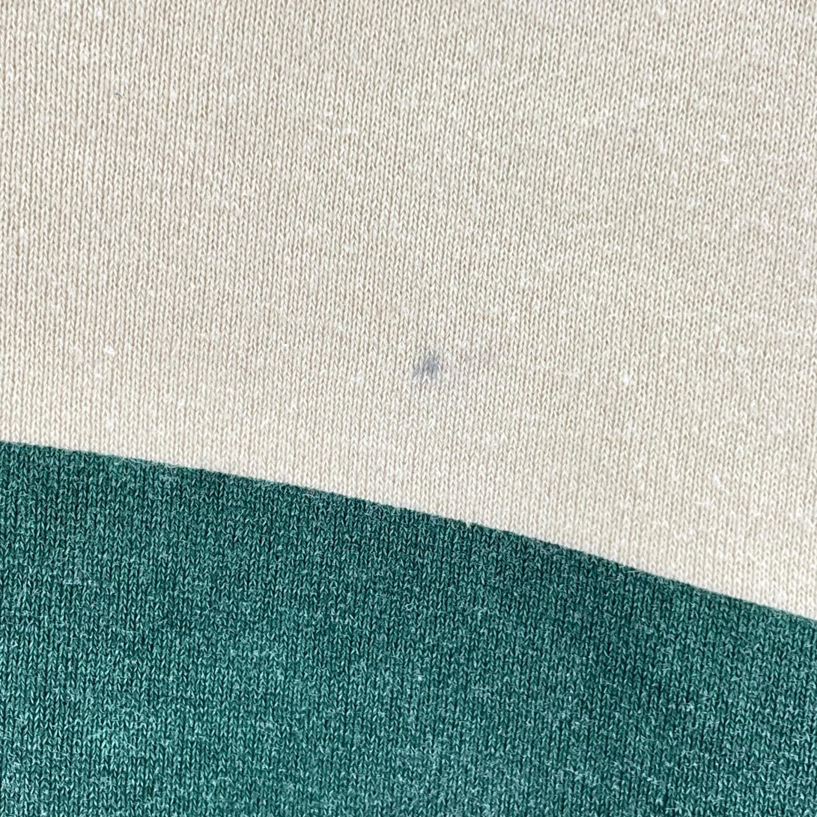 長袖Tシャツ ボーダー ハーフジップ 緑