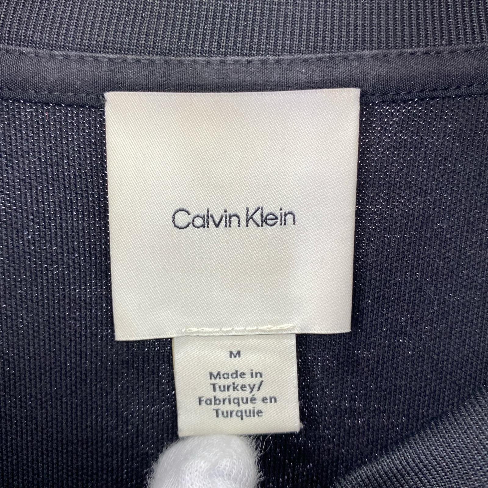 ジャケット Calvin Klein ダンボールニットストライプトラックジャケット M ブラック