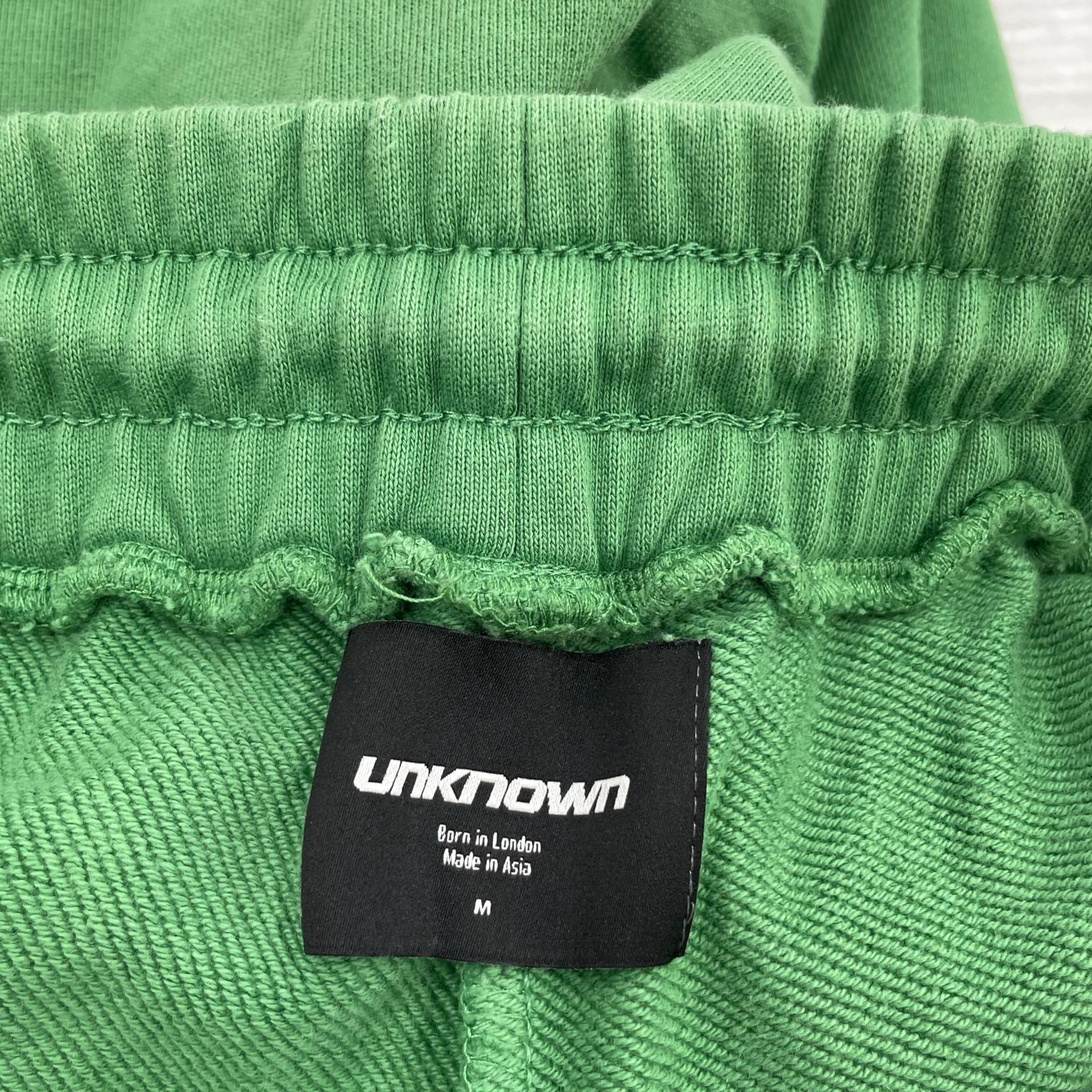 パンツ UNKNOWN クロスラインストーン スウェットパンツ M グリーン M