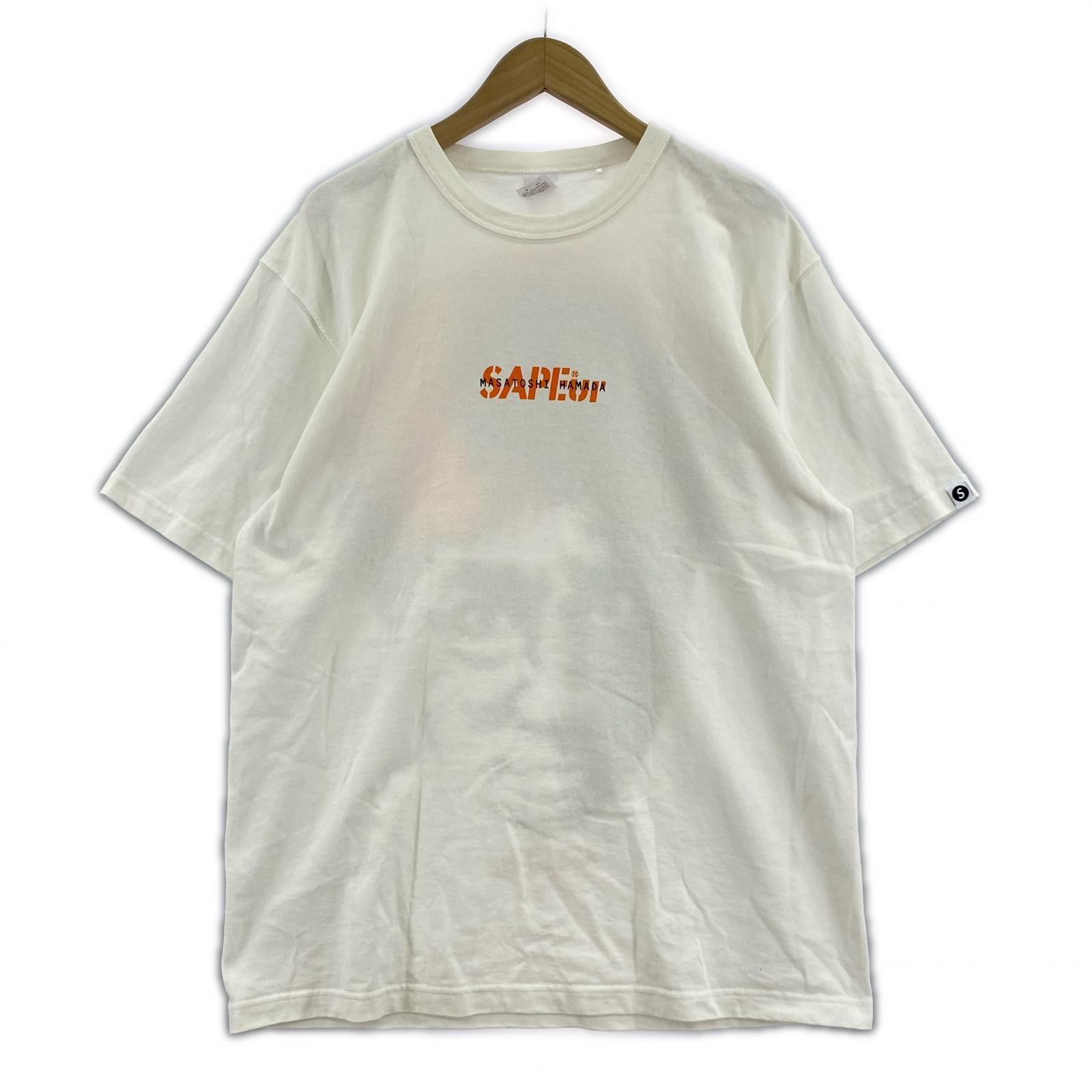 半袖Tシャツ SAPeur×MASATOSHI HAMADA 浜田雅功 コラボ フェイスプリントTee L ホワイト L ホワイト