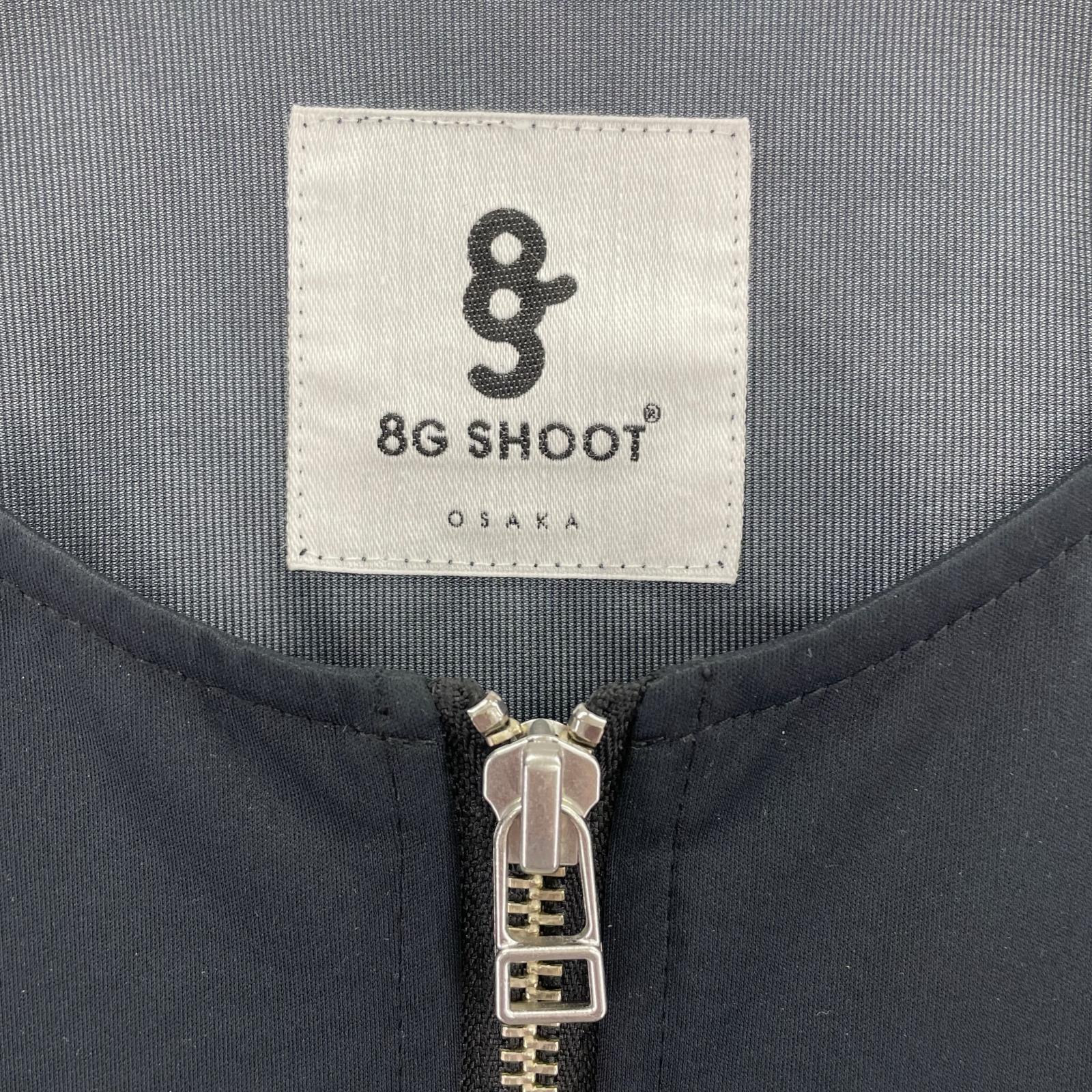 ジャケット 8G COLLARLESS ZIP JACKET 黒 ブラック