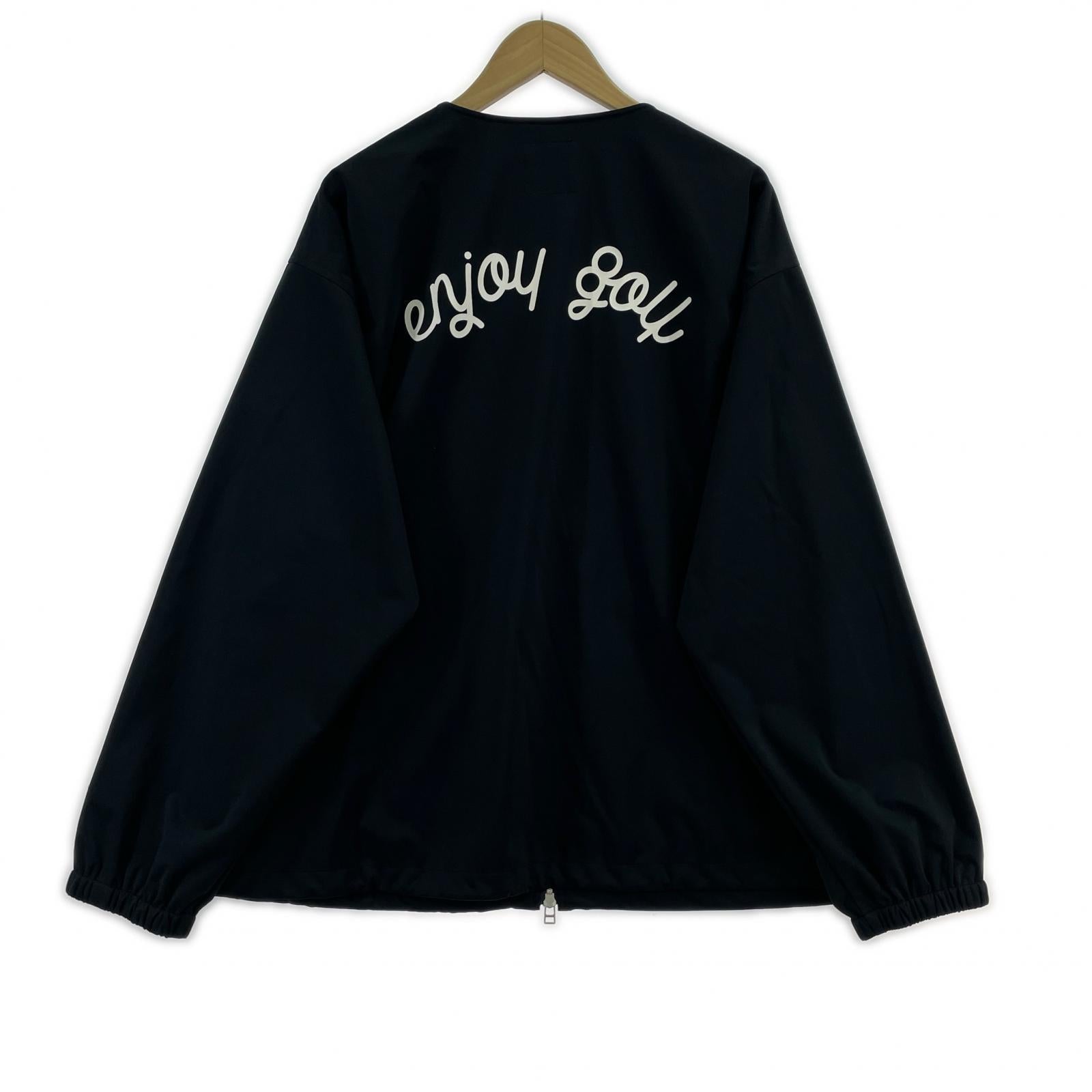 ジャケット 8G COLLARLESS ZIP JACKET 黒 ブラック