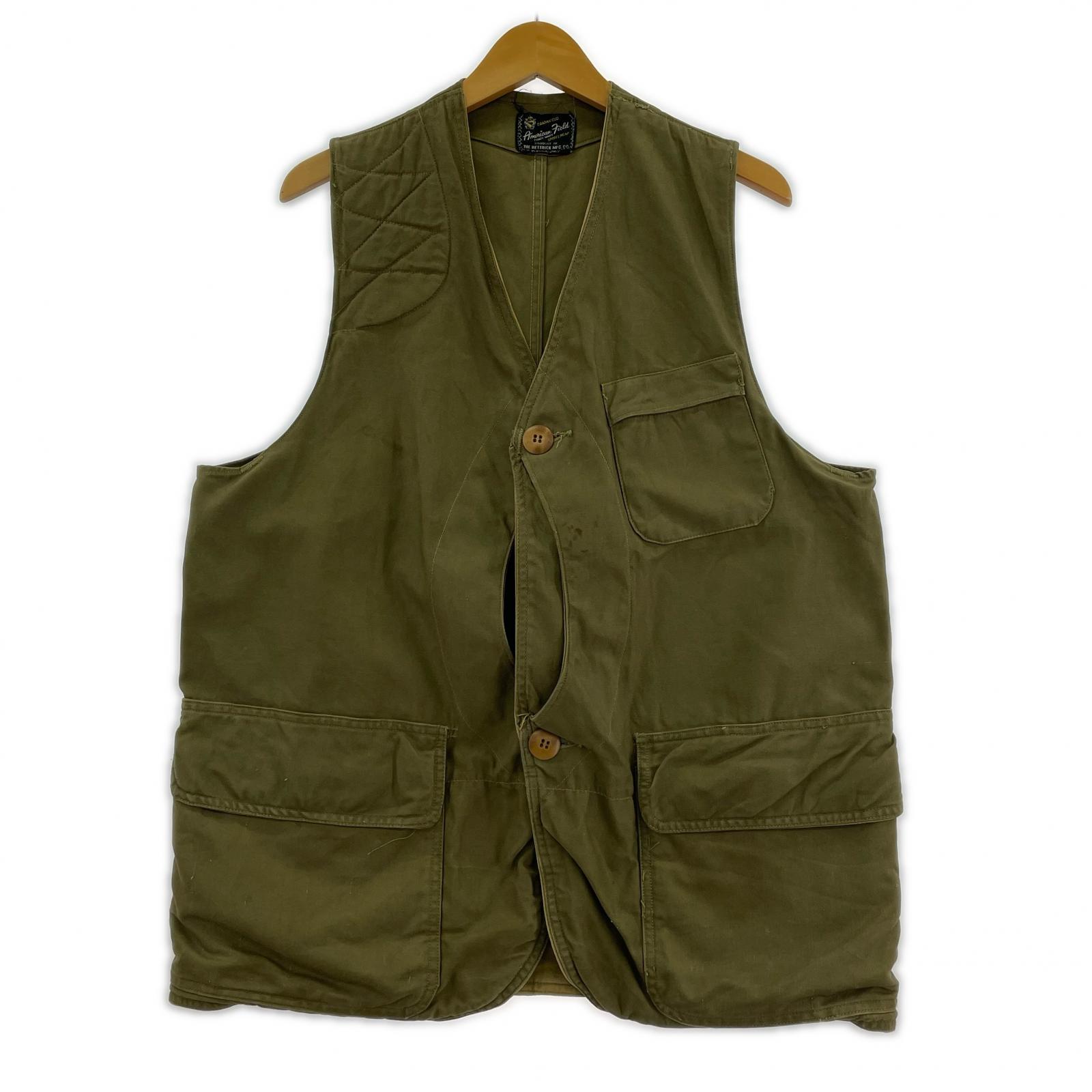 ジャケット 50s AMERICAN FIELD HALFMOON HUNTING VEST カーキ