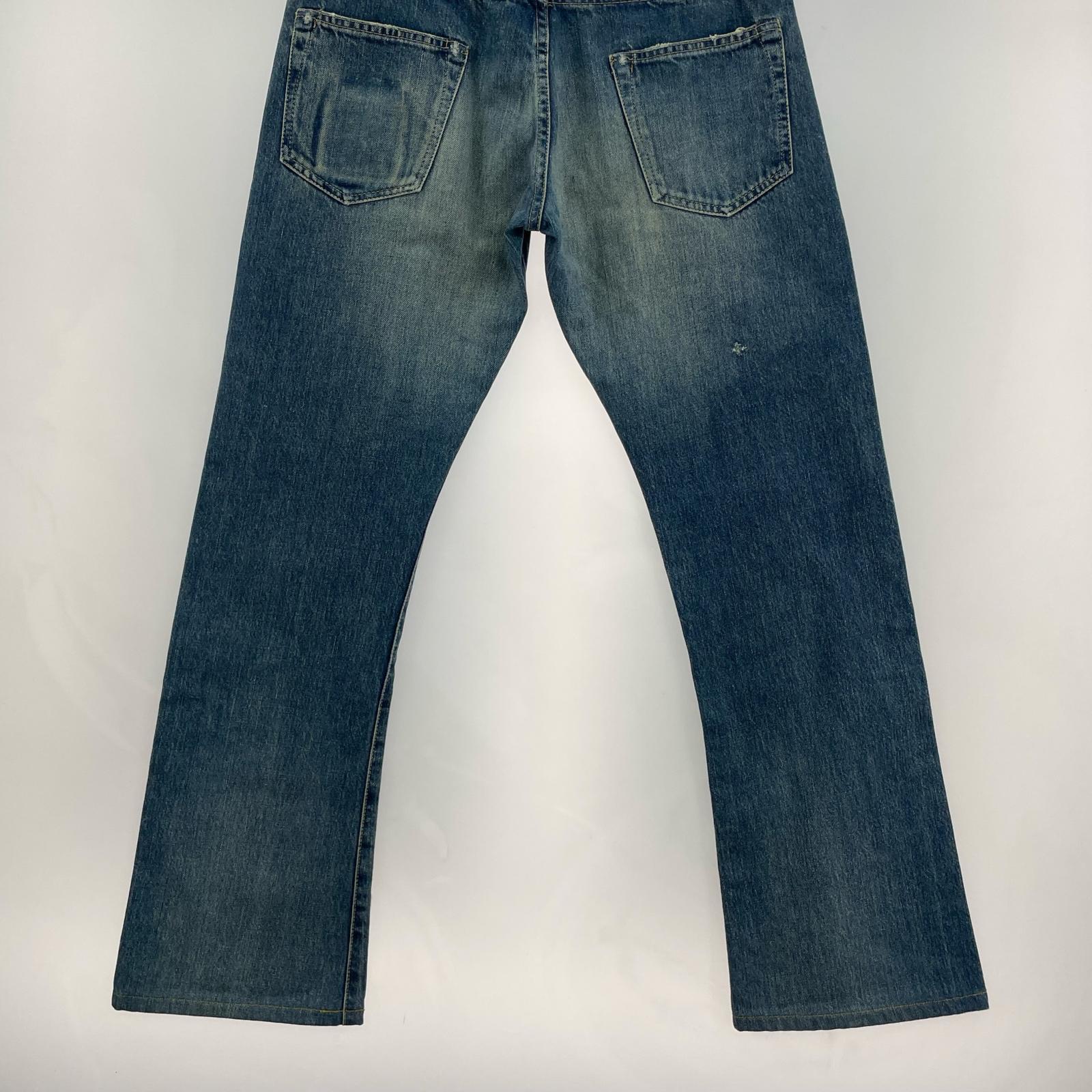 デニムパンツ ストレートデニムパンツ スタッツ 32 ブルー