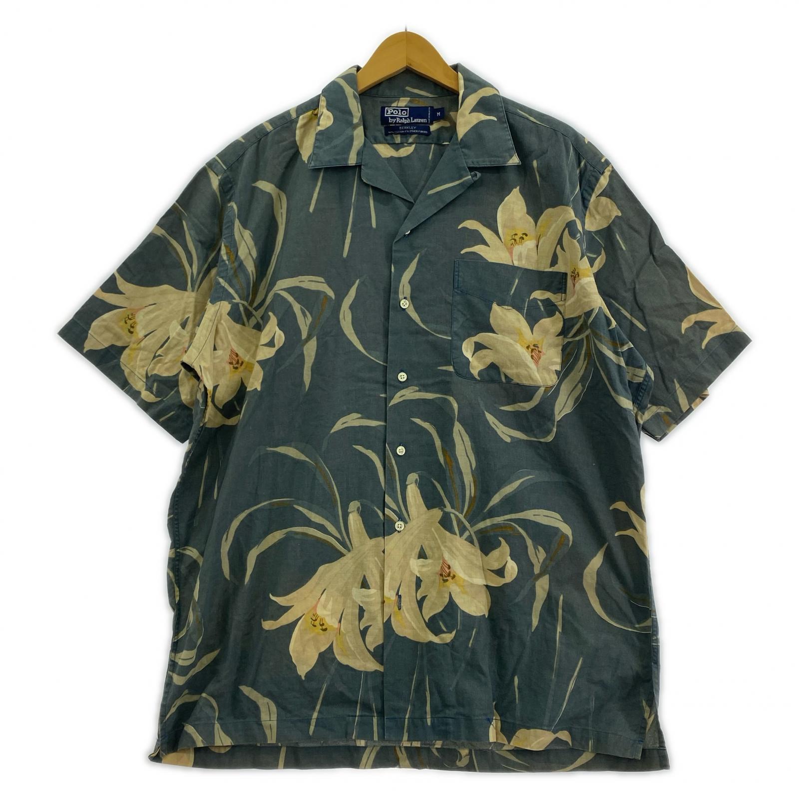 半袖シャツ アロハ M ブルー