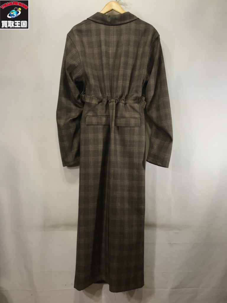 ワンピース WAIST CROSS CHECK DRESS S