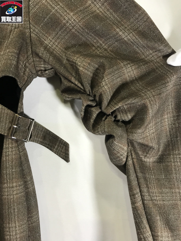 ワンピース WAIST CROSS CHECK DRESS S