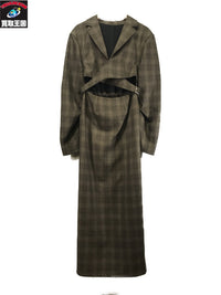ワンピース WAIST CROSS CHECK DRESS S