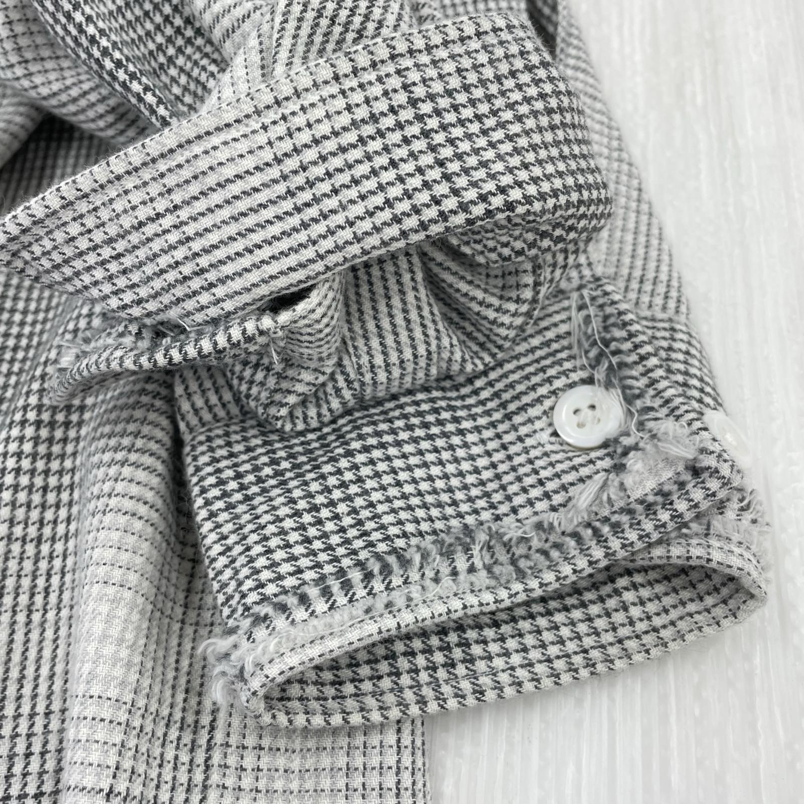 長袖シャツ ensou. Rouph Cut Shirt M ホワイト M ホワイト