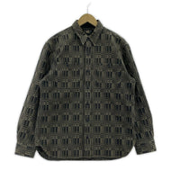 長袖シャツ RRL ジャガード織り 総柄シャツ M グレー