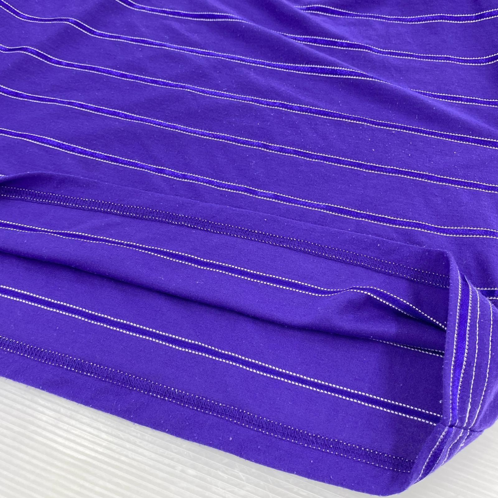 半袖Tシャツ ×Supreme stripe soccer jersey L パープル