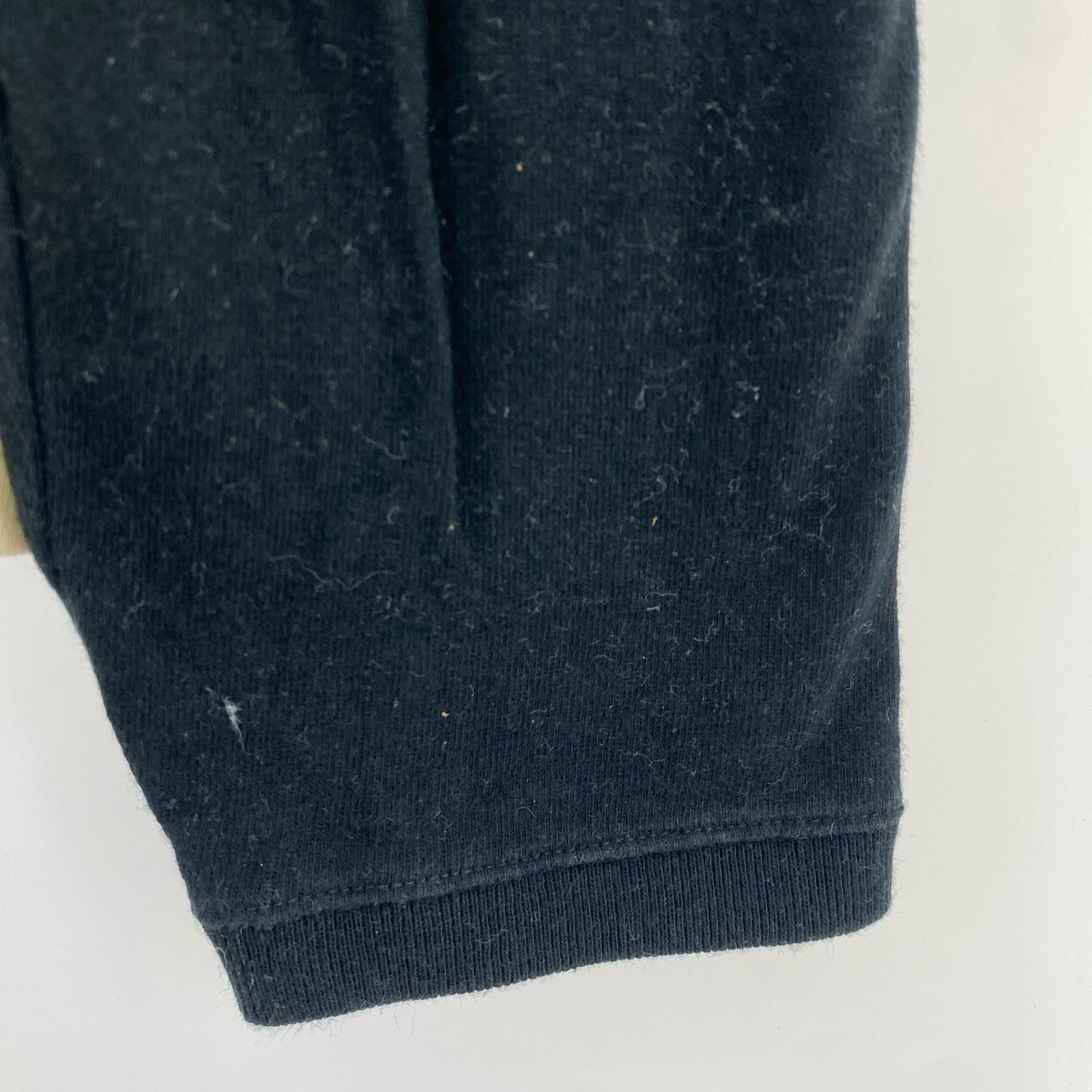 長袖Tシャツ スター スリーププリント 白黒 (M) M