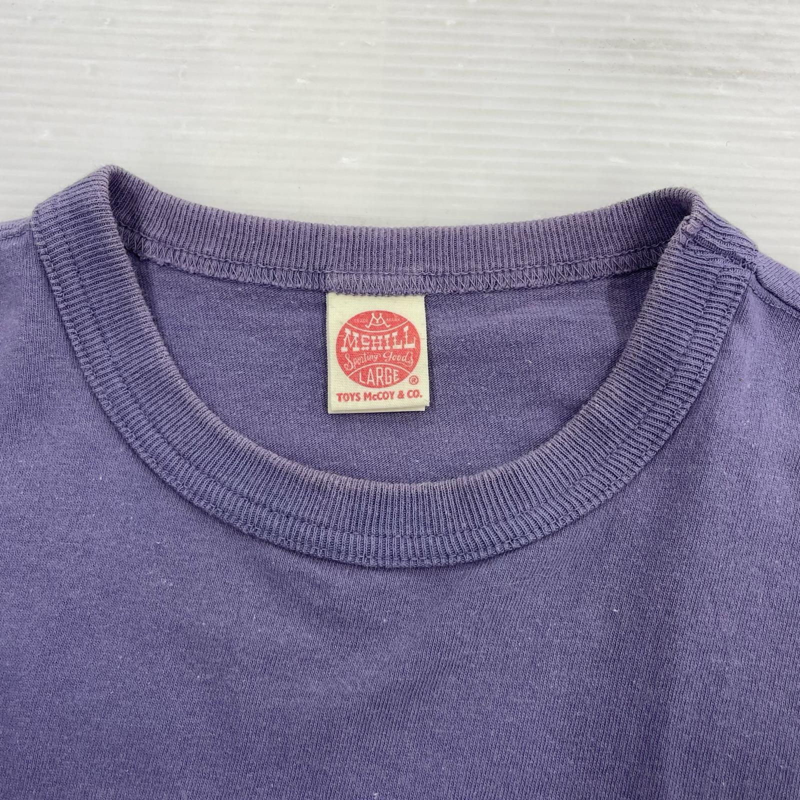 半袖Tシャツ ポケT 無地 紫 (L) L パープル