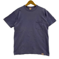半袖Tシャツ ポケT 無地 紫 (L) L パープル