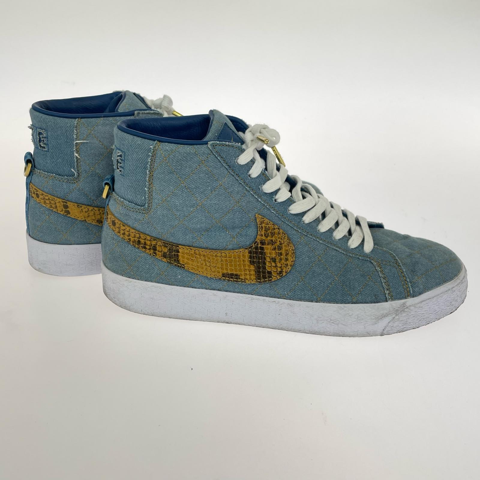 スニーカー SUPREME ZOOM BLAZER MID DENIM US10.5 28.5cm (US10 1/2 UK10 EU47) ブルー
