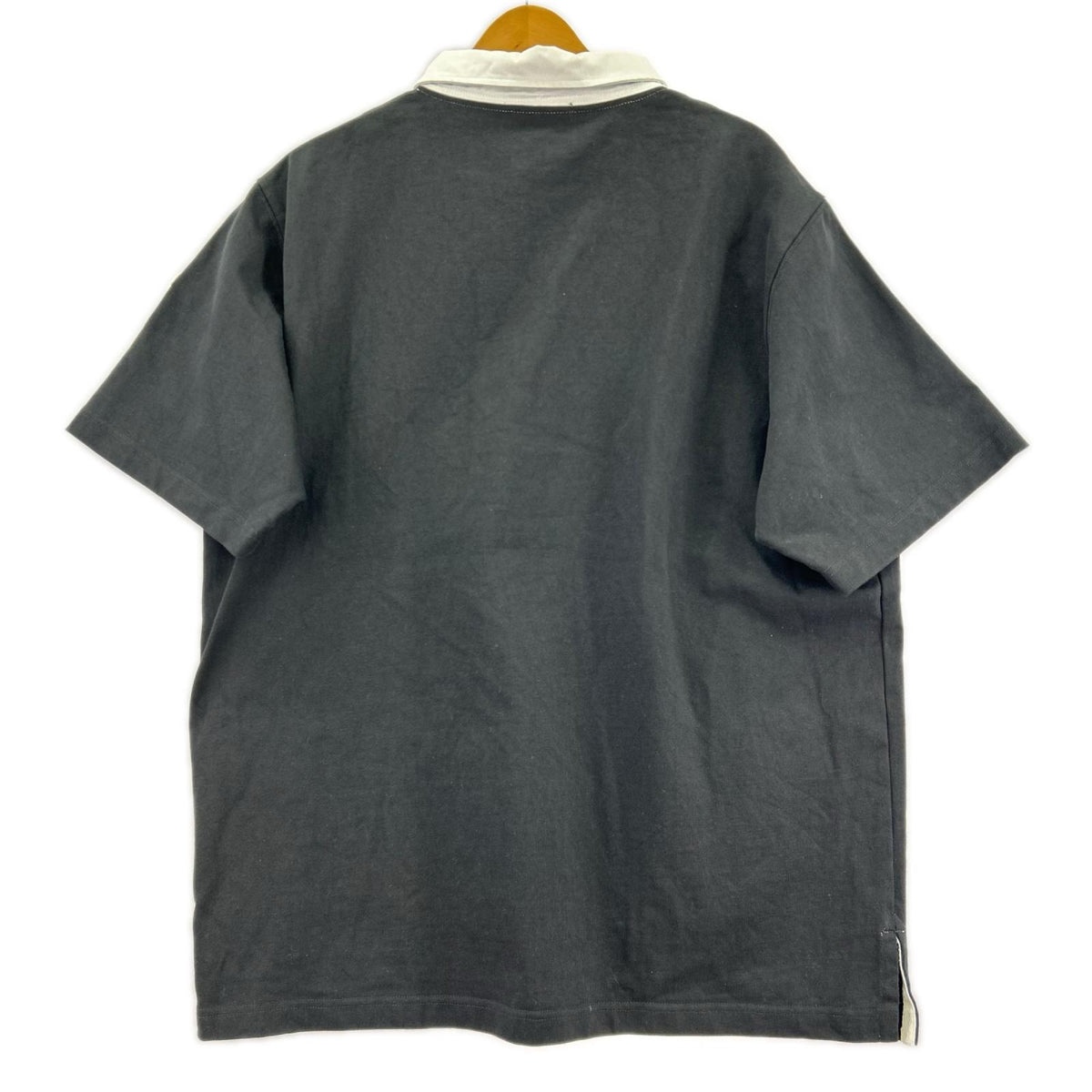 ポロシャツ SWITCHING RUGBY SS SHIRT (M) M ブラック