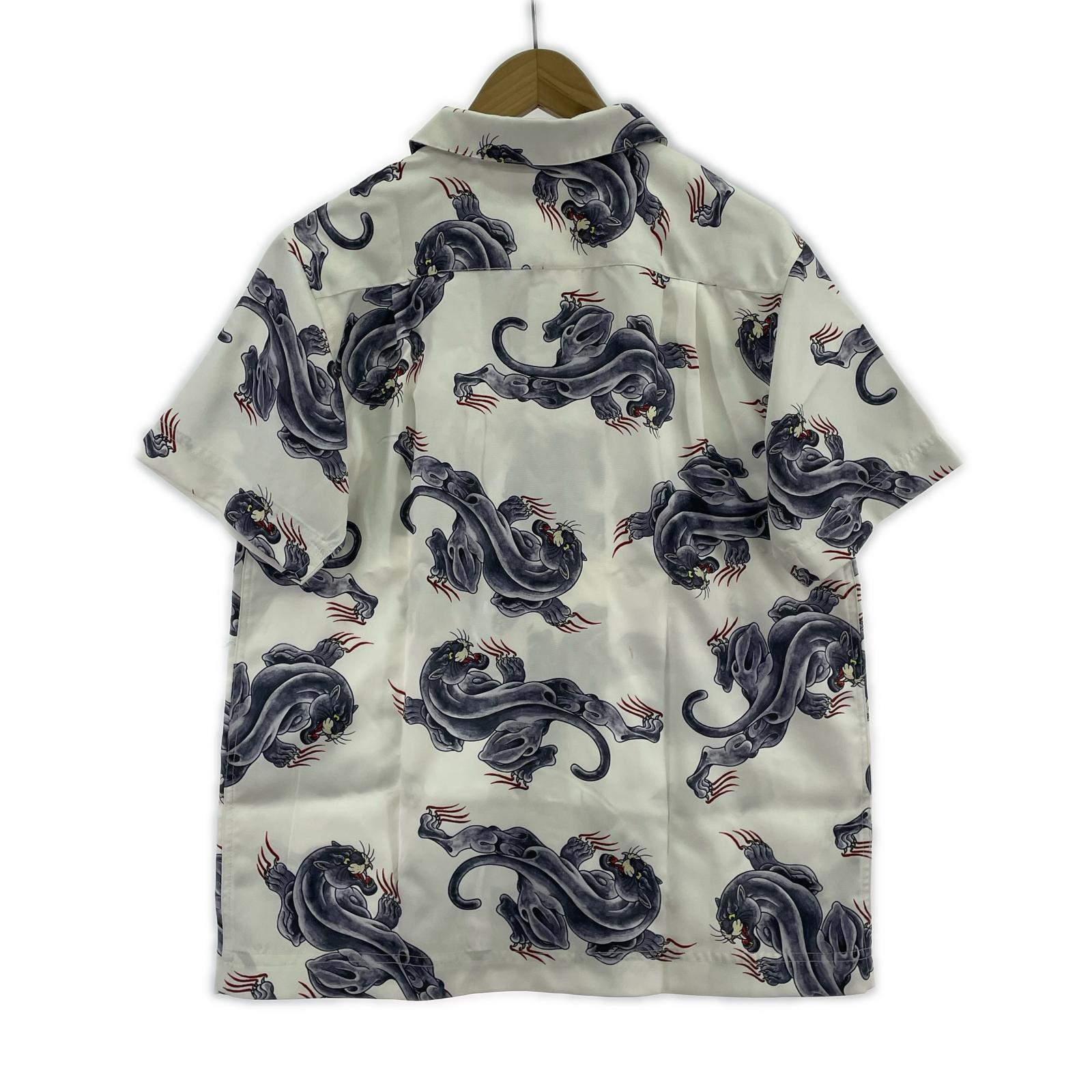 半袖シャツ EYEDY 黒豹デザイン S/Sシャツ L WHT L