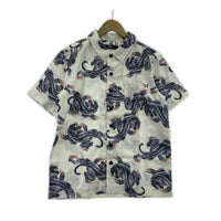 半袖シャツ EYEDY 黒豹デザイン S/Sシャツ L WHT L