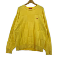ニット Tonal Checkerboard Small Box Sweater L イエロー