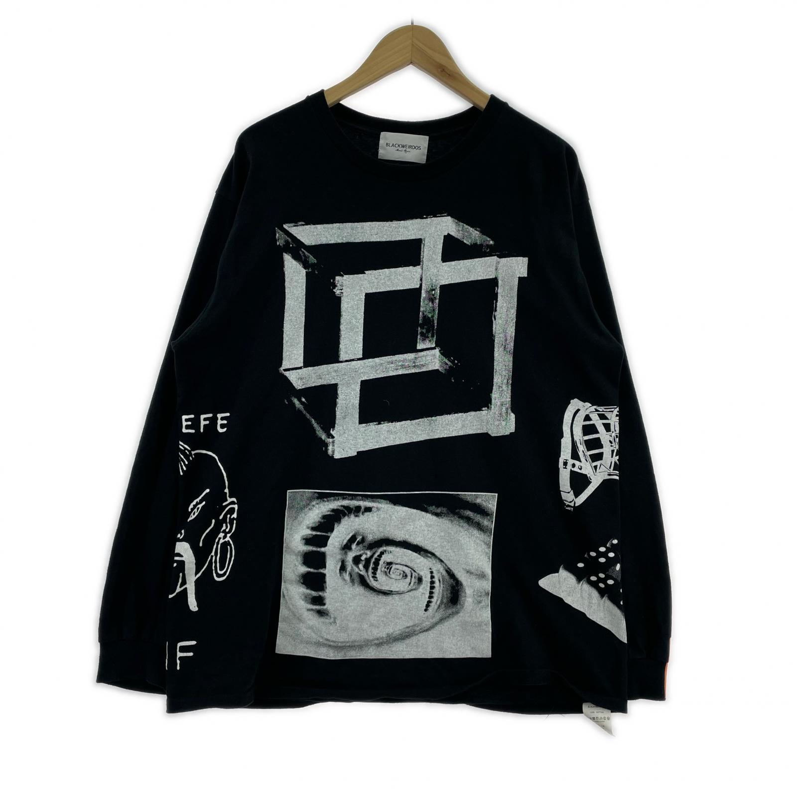 長袖Tシャツ BLACK WEIRDOS FULL PANEL LS TEE(L) L ブラック
