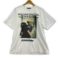 半袖Tシャツ PUNKTURE×WILLIAM ENGLISH MASK LOGO TEE M 白 M ホワイト
