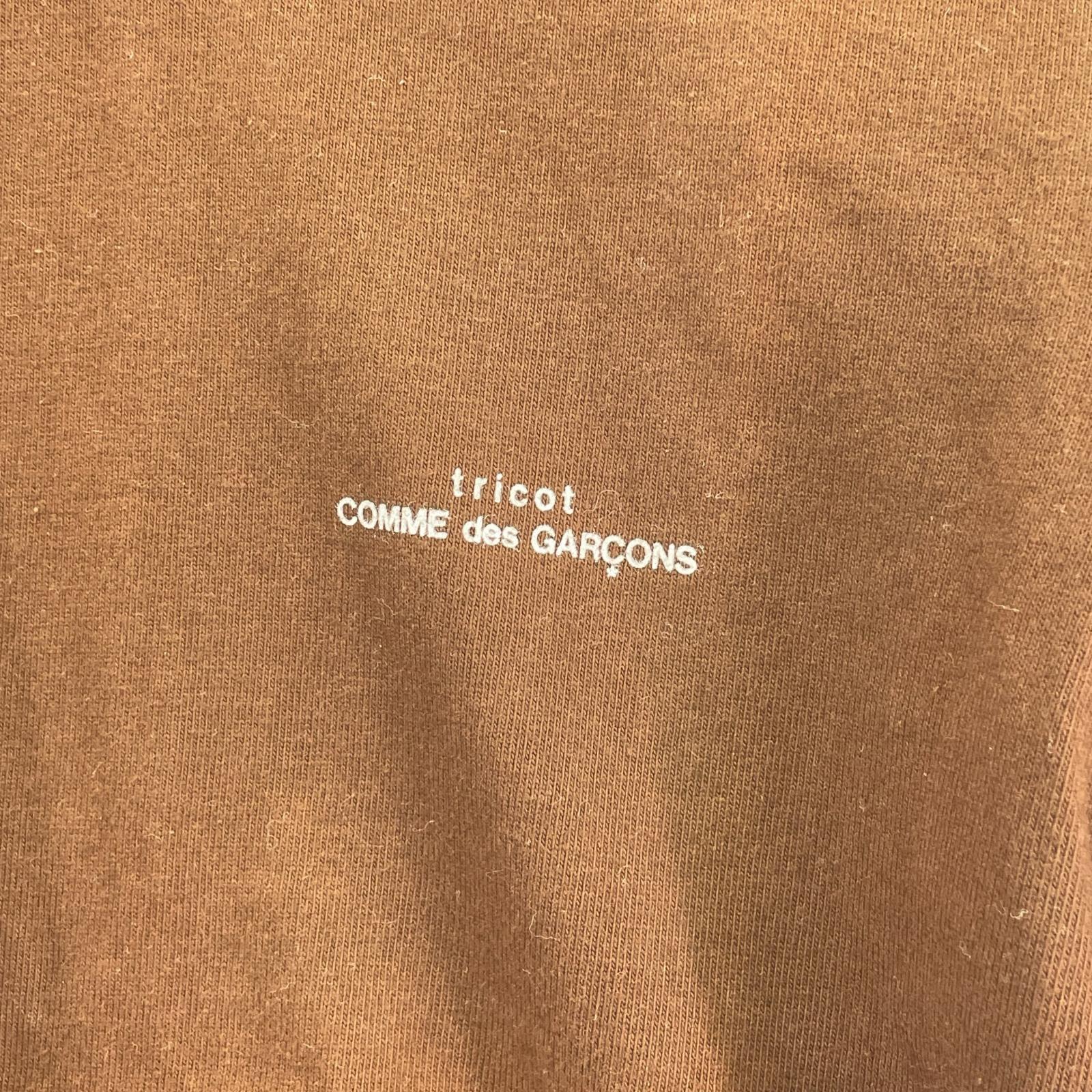 半袖Tシャツ バックジップデザイン 茶 ブラウン
